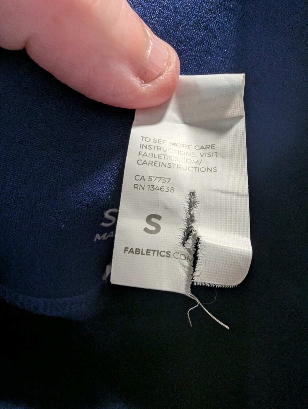 Fabletics ,Sculpknit Navy Seamless High-Rise Laser-Cut Leggings, Size S - Picture 7 of 7